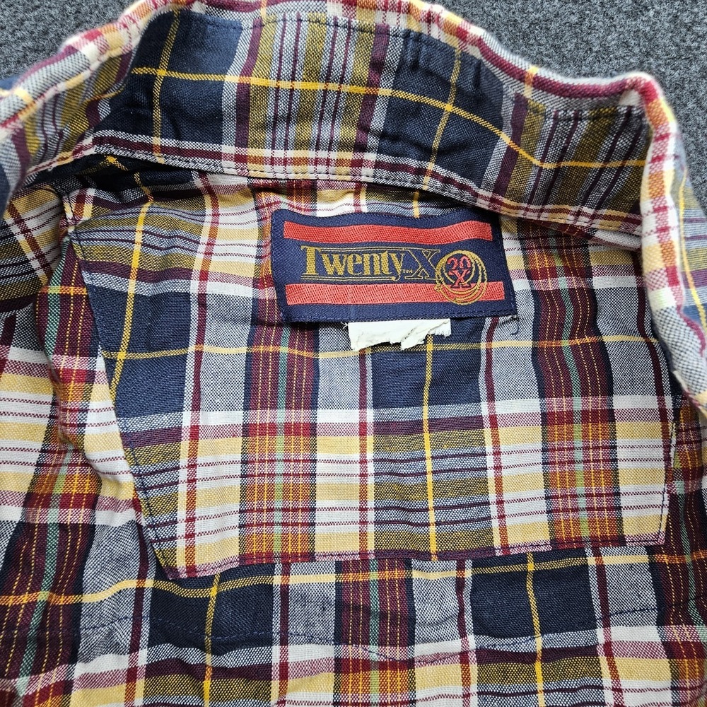 Twenty X Wrangler Men's L Multicolor Plaid Long Sleeve Button Down Shirt - Picture 4 of 7